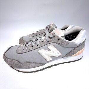 New Balance 515 Women's Sneakers Gray & Pink Suede Mesh Running Shoes Size 9.5